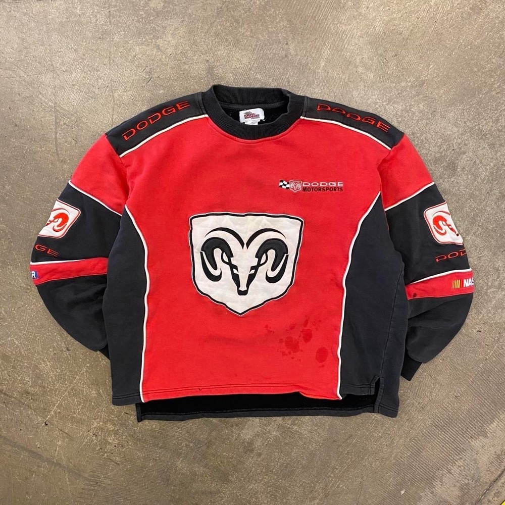 Vintage Y2K Dodge Motorsports Ram NASCAR Racing Crewneck Sweatshirt Size XL
